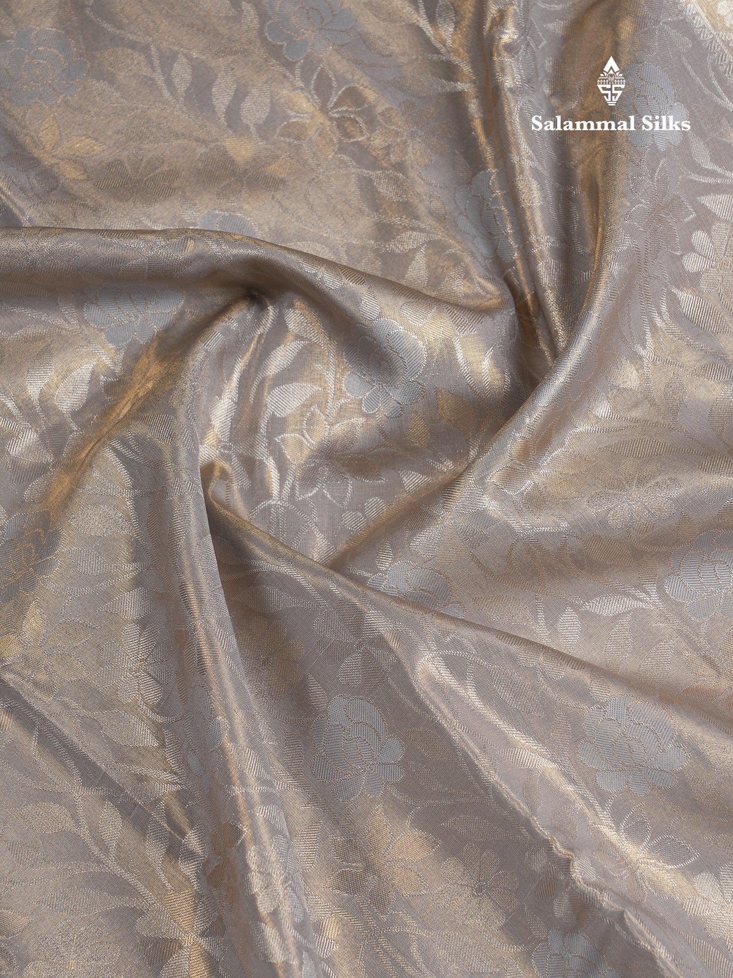 Beautiful Ice Blue Tissue Semi Silk Saree With Traditional Border