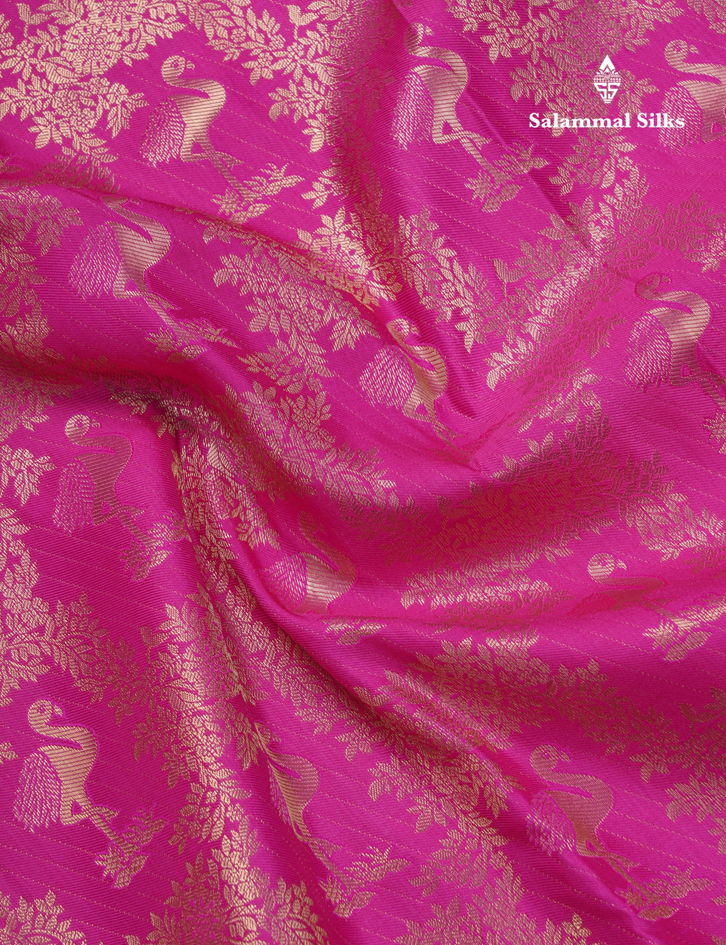 Meganta Pink Semi Silk Saree With Contrast Royal Blue Traditional Evening Morning Border