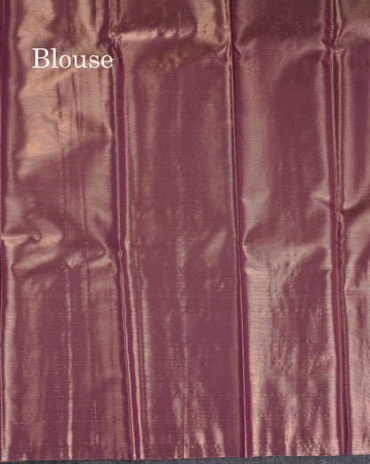 Beautiful Manthulir Yellow Tissue Semi Silk Saree With Contrast Magenta Fancy Evening Morning Border
