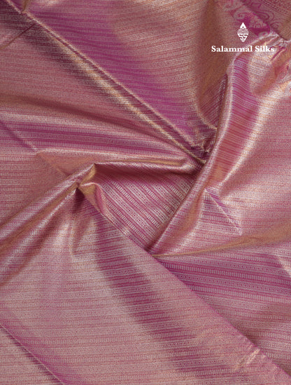 Beautiful Lavender Tissue Semi Silk Saree With Traditional Evening Morning