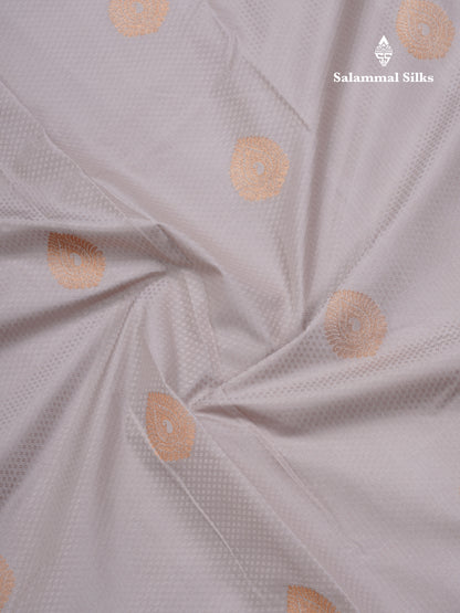 Light Grey Beautiful Semi Silk Saree With Contrast Red Border