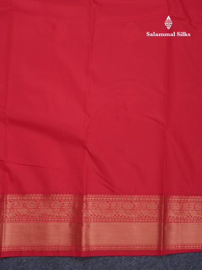 Light Grey Beautiful Semi Silk Saree With Contrast Red Border