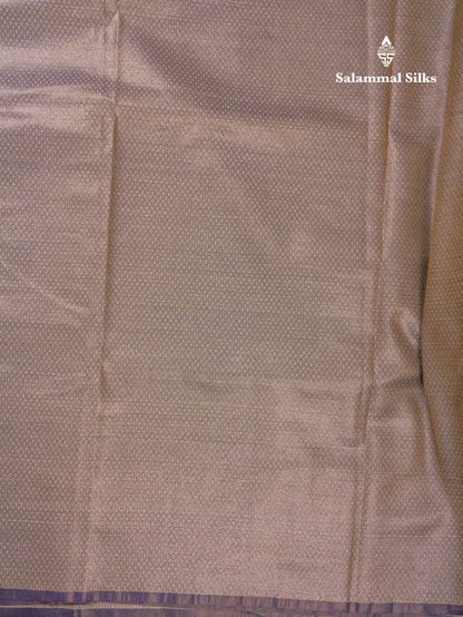 Beautiful Cream Pink Tissue Silk Mix Fancy Saree With Violet Border