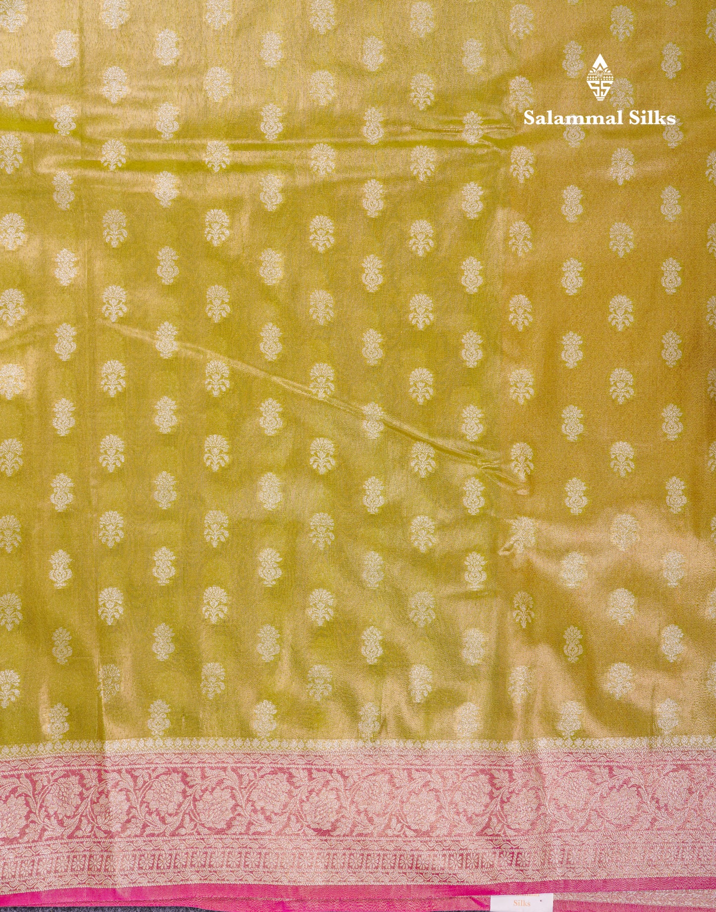 Beautiful Cream Pink Tissue Silk Mix Fancy Saree With Violet Border