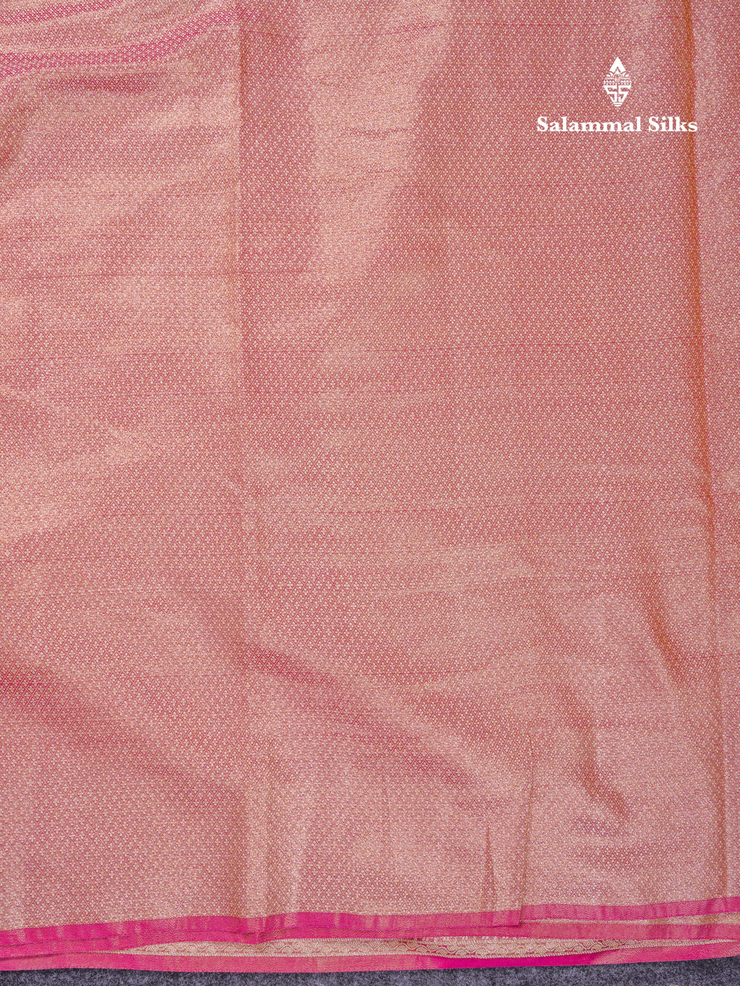 Beautiful Cream Pink Tissue Silk Mix Fancy Saree With Violet Border