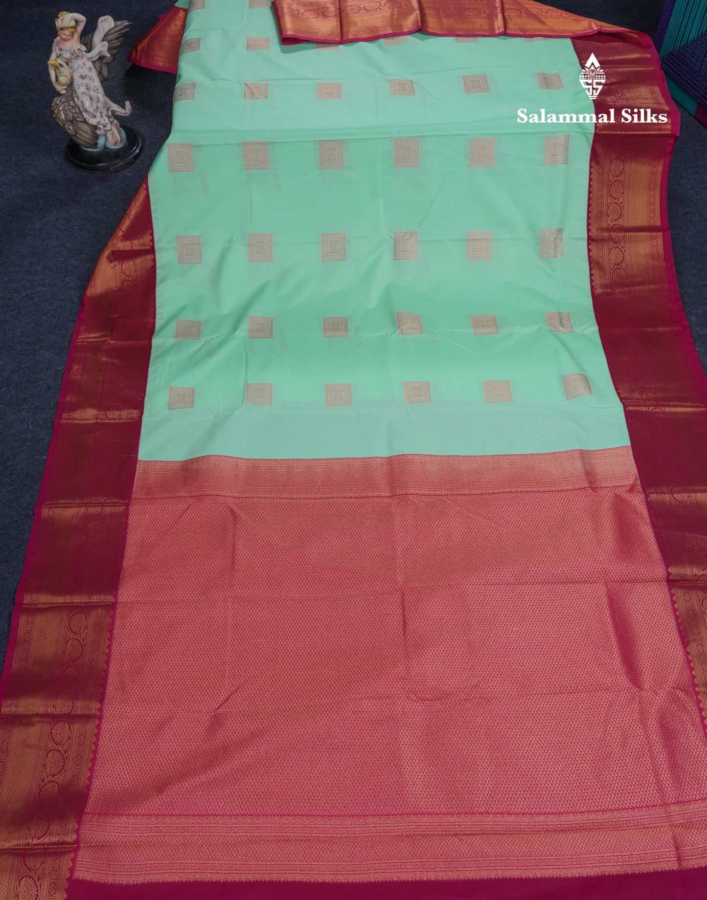 Rexona Beautiful Semi Silk Saree With Contrast Pink Border