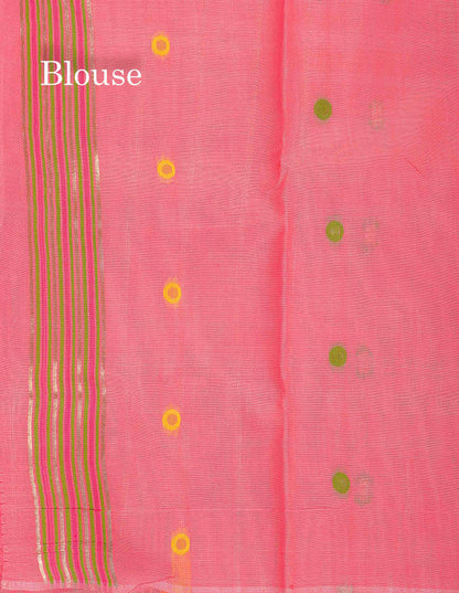 Cotton Mix Saree - Cream Colour Body Meenakari Work With Fancy Border
