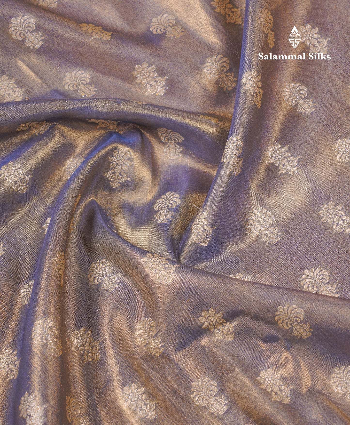 Beautiful Cream Pink Tissue Silk Mix Fancy Saree With Violet Border