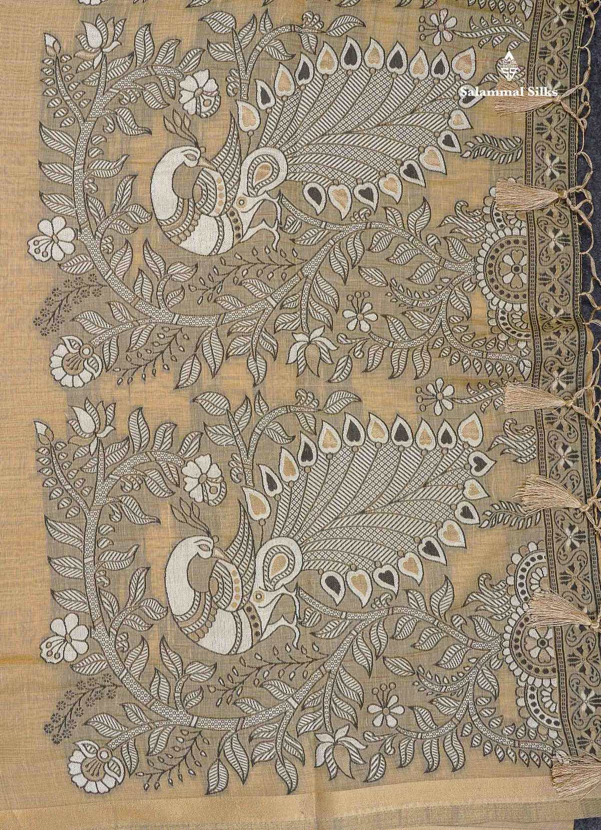 Cotton Mix Saree - Sea Blue Colour Body With Small Ribbon Border