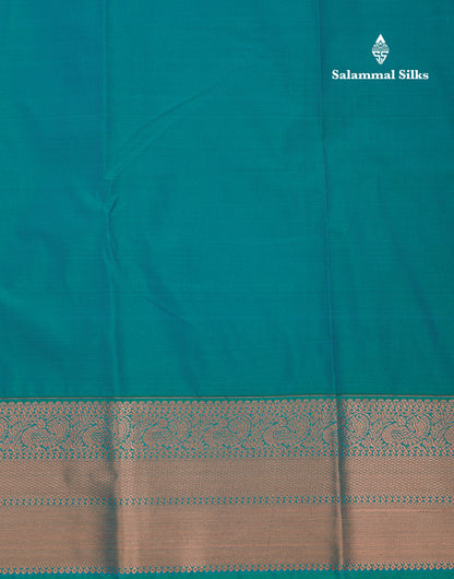 Yellow Beautiful Semi Silk Saree With Contrast Sapphire Green Border