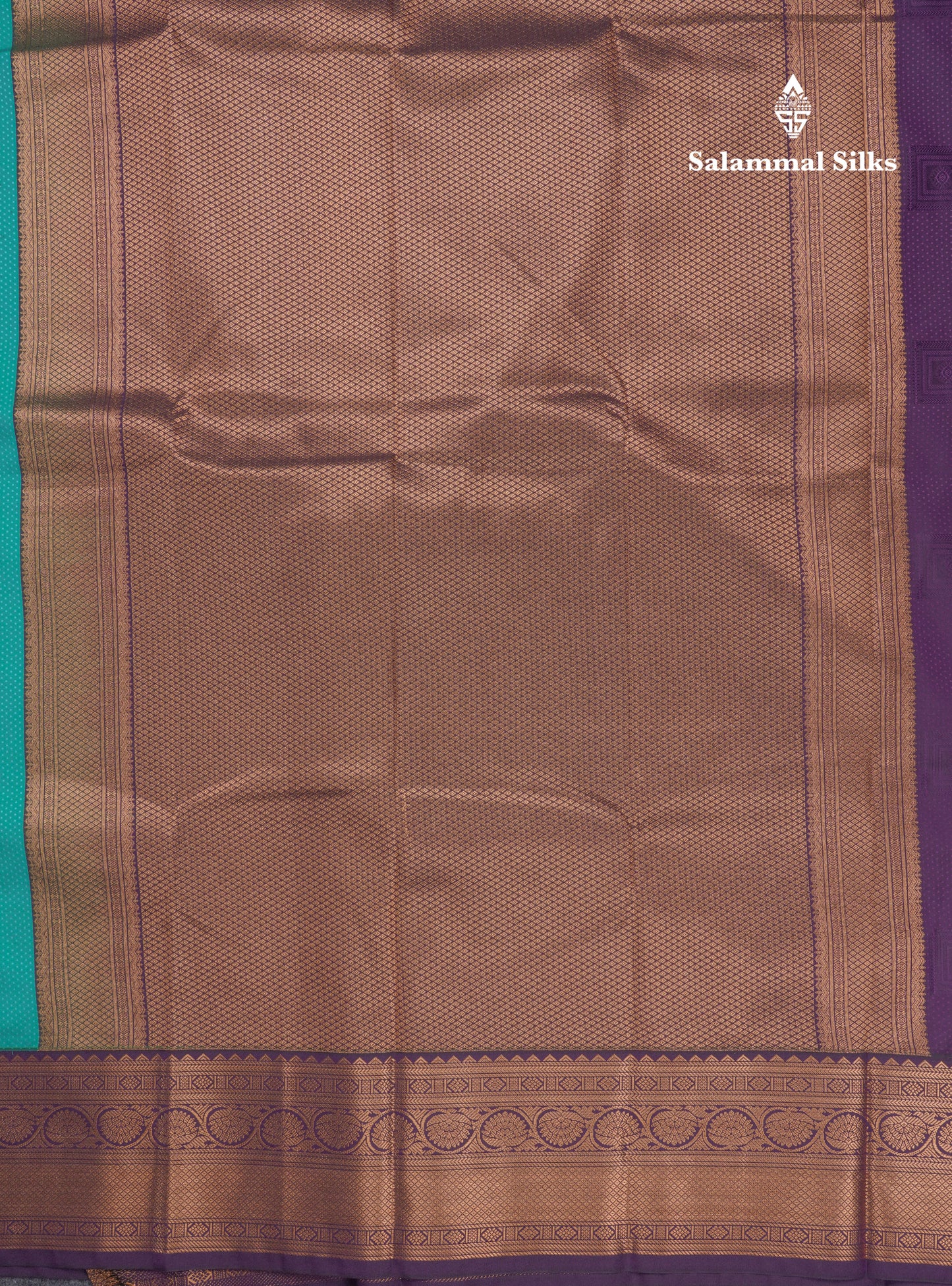 Sapphire Blue Beautiful Semi Silk Saree With Contrast Dark Violet Border