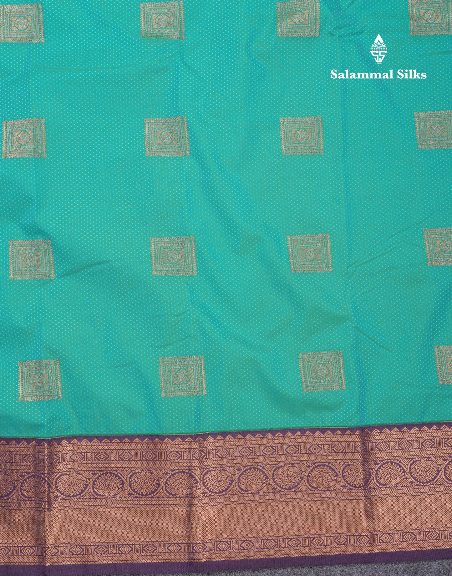 Sapphire Blue Beautiful Semi Silk Saree With Contrast Dark Violet Border