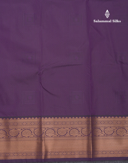 Sapphire Blue Beautiful Semi Silk Saree With Contrast Dark Violet Border