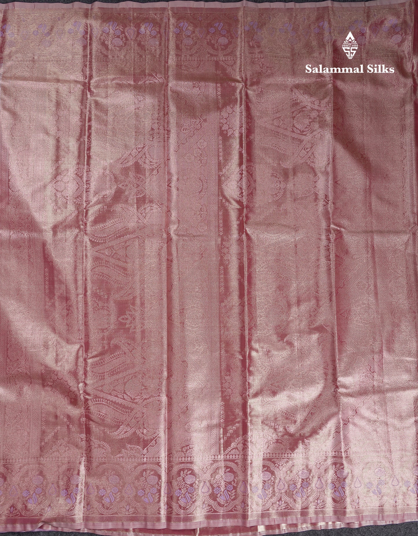 Beautiful Light Lavender Tissue Semi Silk Saree With Contrast Pink Blouse