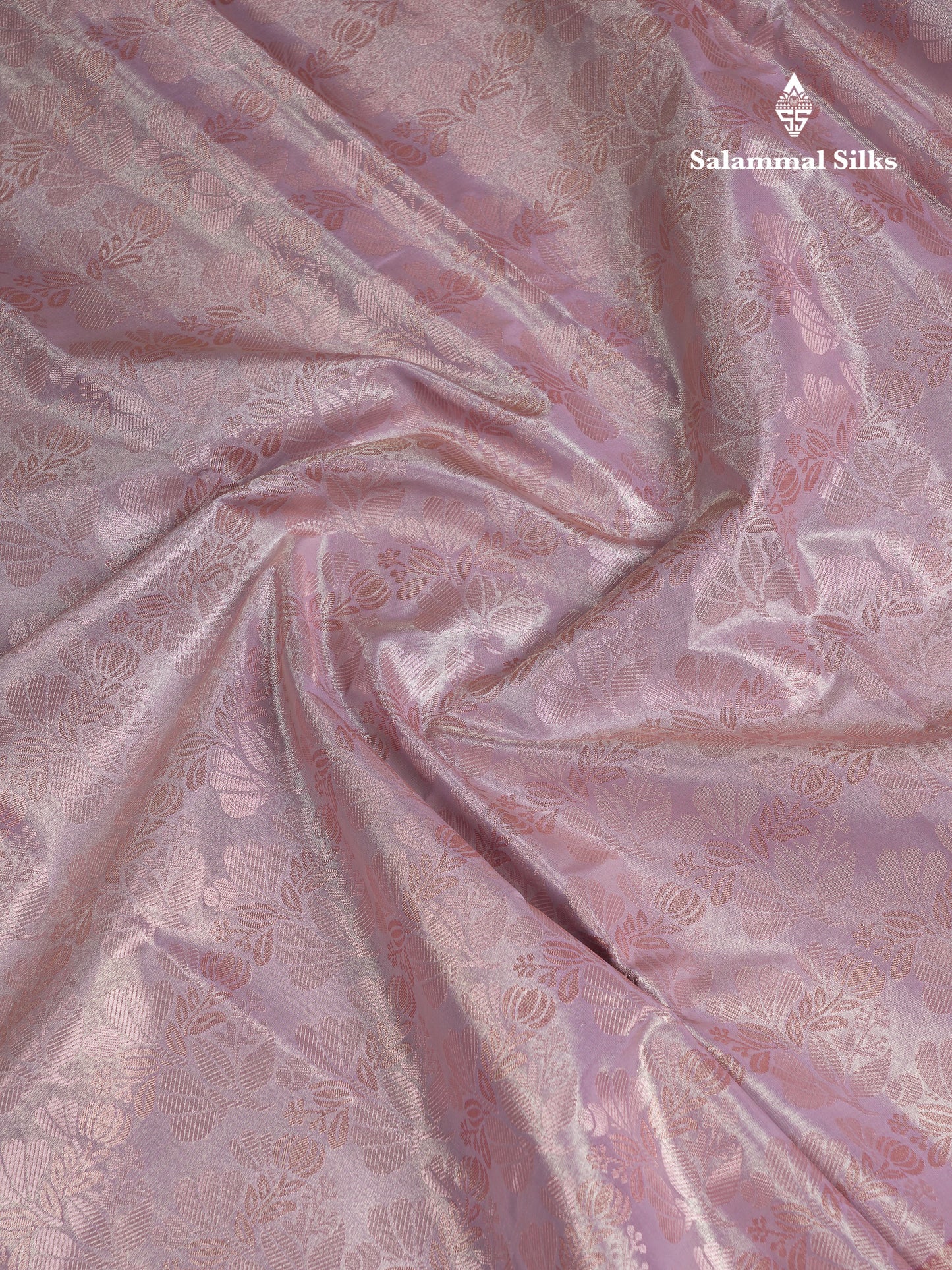 Beautiful Light Lavender Tissue Semi Silk Saree With Contrast Pink Blouse
