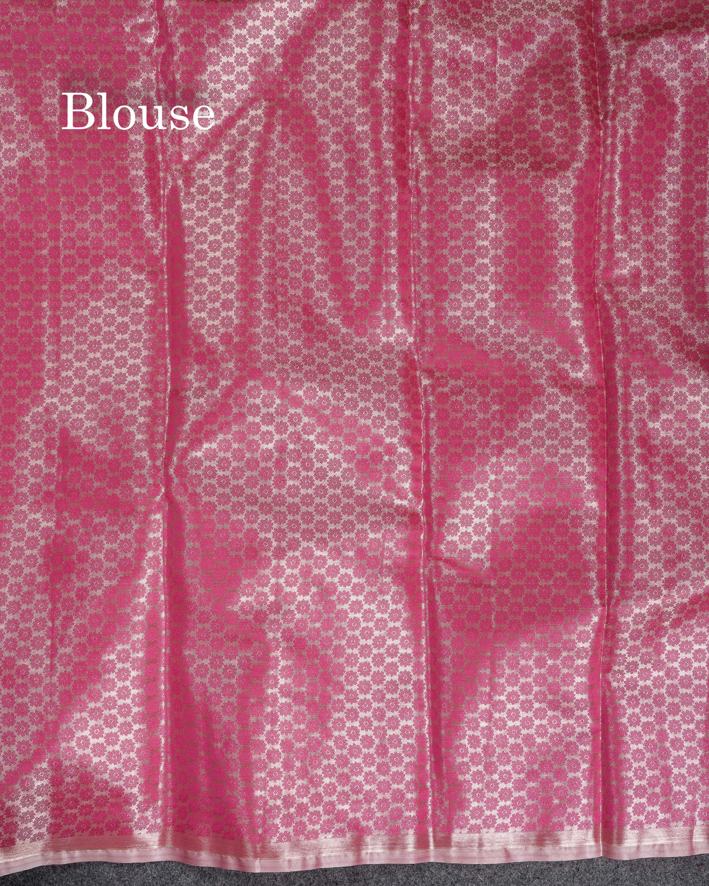 Beautiful Light Lavender Tissue Semi Silk Saree With Contrast Pink Blouse