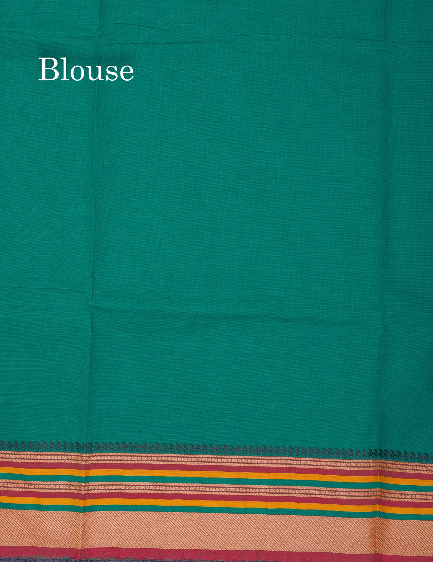 Beautiful Green Thread Work Buttas Pure Cotton Saree With Contrast Multicolour Border