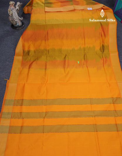 Multicolour Beautiful Semi Silk Cotton Saree With Violet Tissue Border