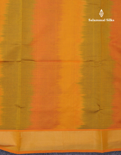 Multicolour Beautiful Semi Silk Cotton Saree With Violet Tissue Border