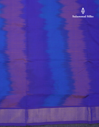 Multicolour Beautiful Semi Silk Cotton Saree With Violet Tissue Border