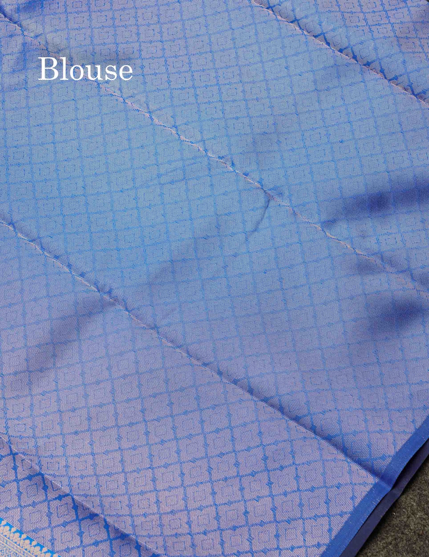 Beautiful Royal Blue Ikkat Semi Silk Fancy Saree With Vadamalli Blouse