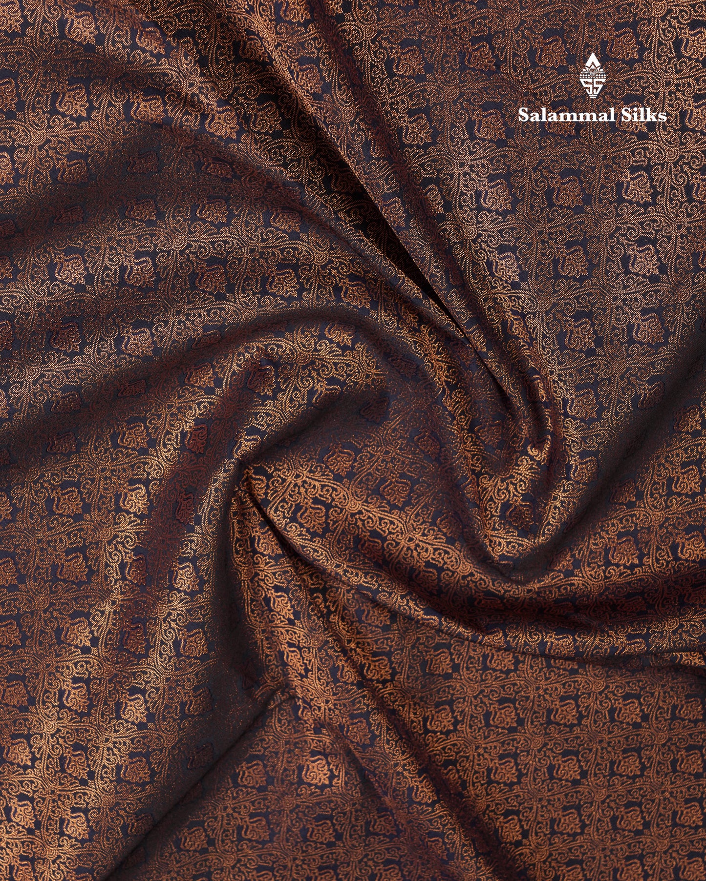 Beautiful Dark Navy Blue Semi Silk Saree With Contrast Peacock Green Traditional Border