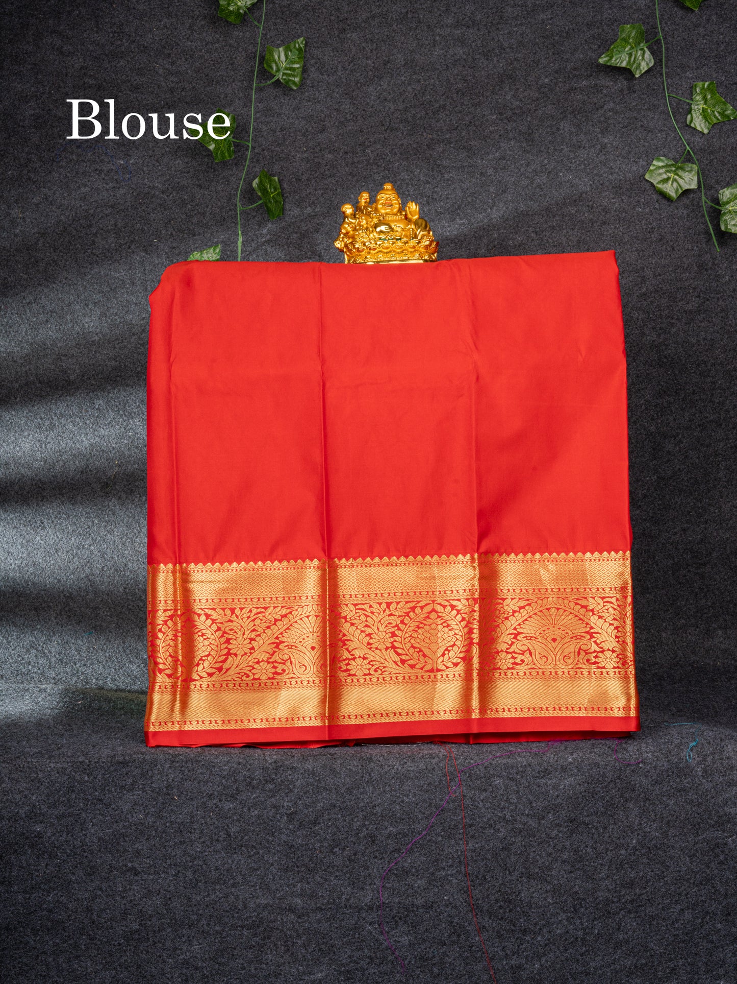 Semi Silk Pattu Pavadai (Green) with Chilly Red Blouse 27"