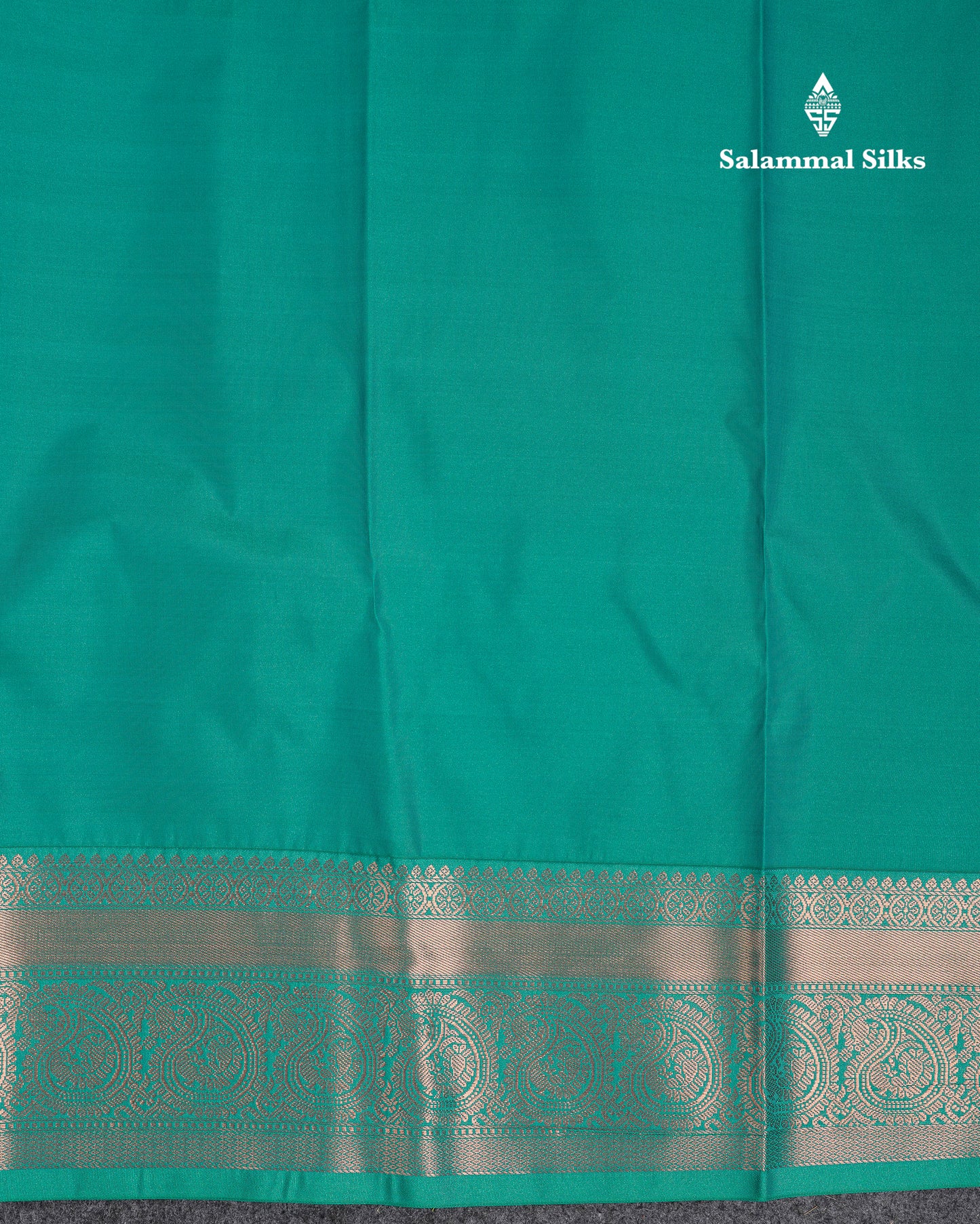 Beautiful Dark Navy Blue Semi Silk Saree With Contrast Peacock Green Traditional Border