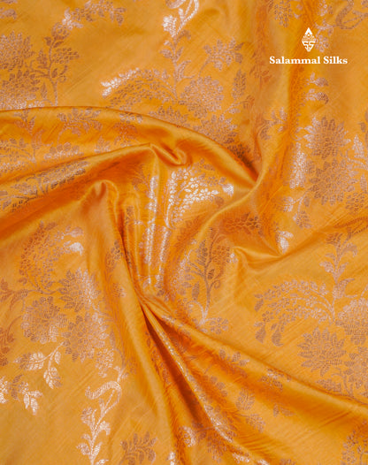 Beautiful Dark Maroon Semi Banaras Saree With Fancy Border