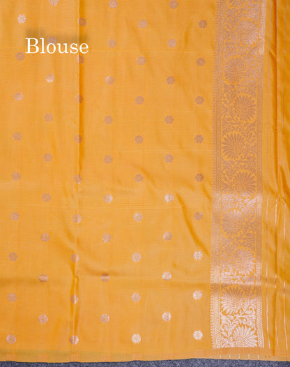 Beautiful Dark Maroon Semi Banaras Saree With Fancy Border