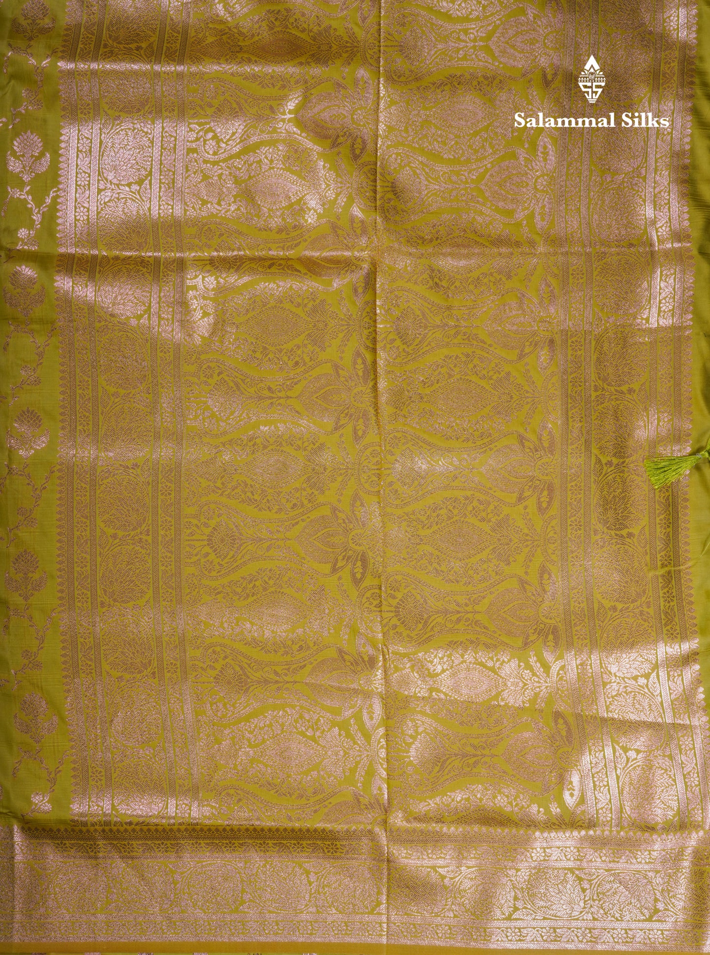 Beautiful Bottle Green Semi Banaras Saree With Fancy Border