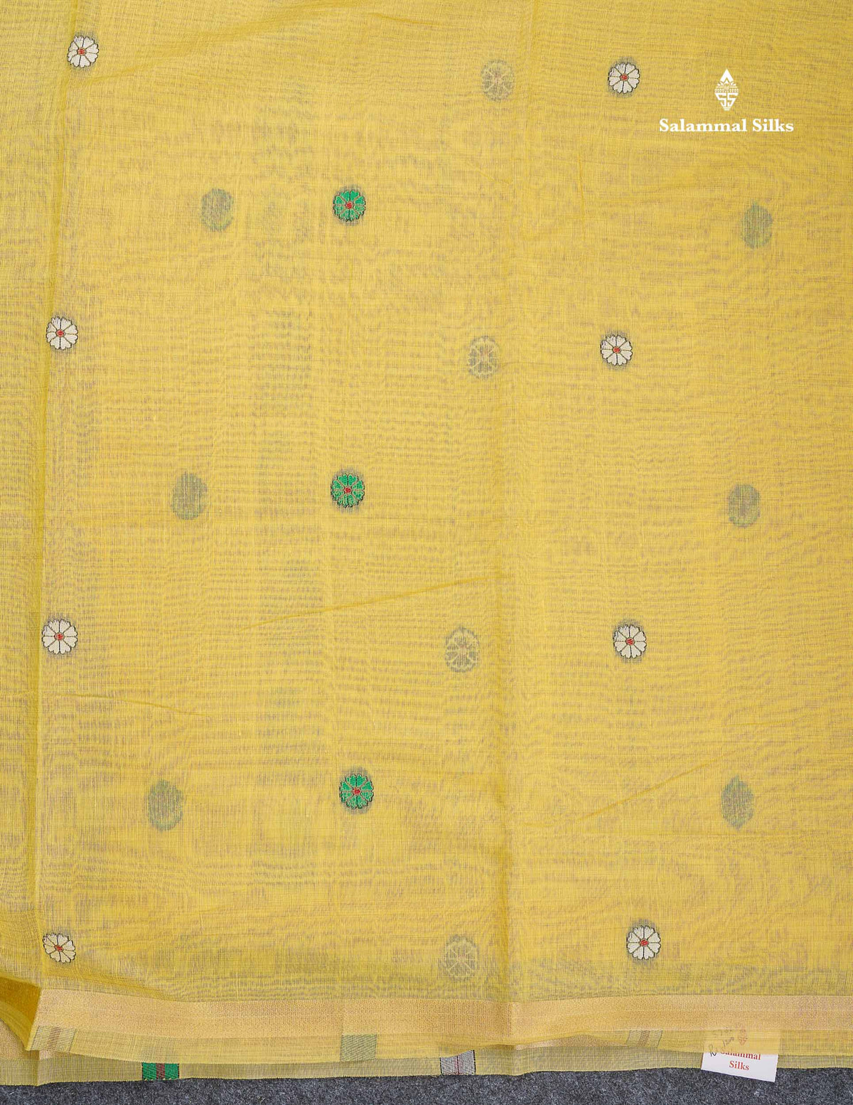 Cotton Mix Saree - Beige Colour Body & Thread Work Buttas With Blouse