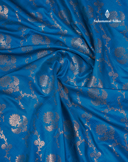 Beautiful Bottle Green Semi Banaras Saree With Fancy Border