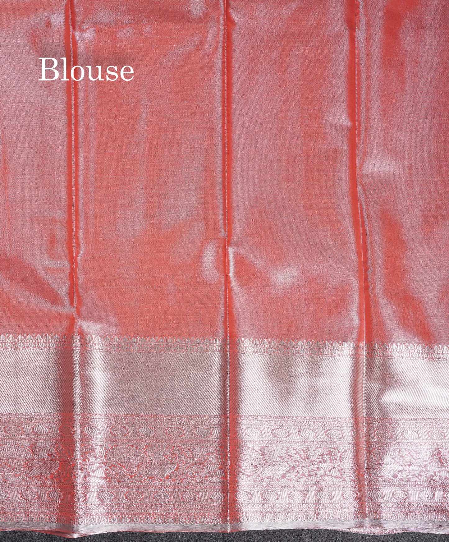 Beautiful Peach Tissue Semi Silk Saree With Traditional Evening Morning Border