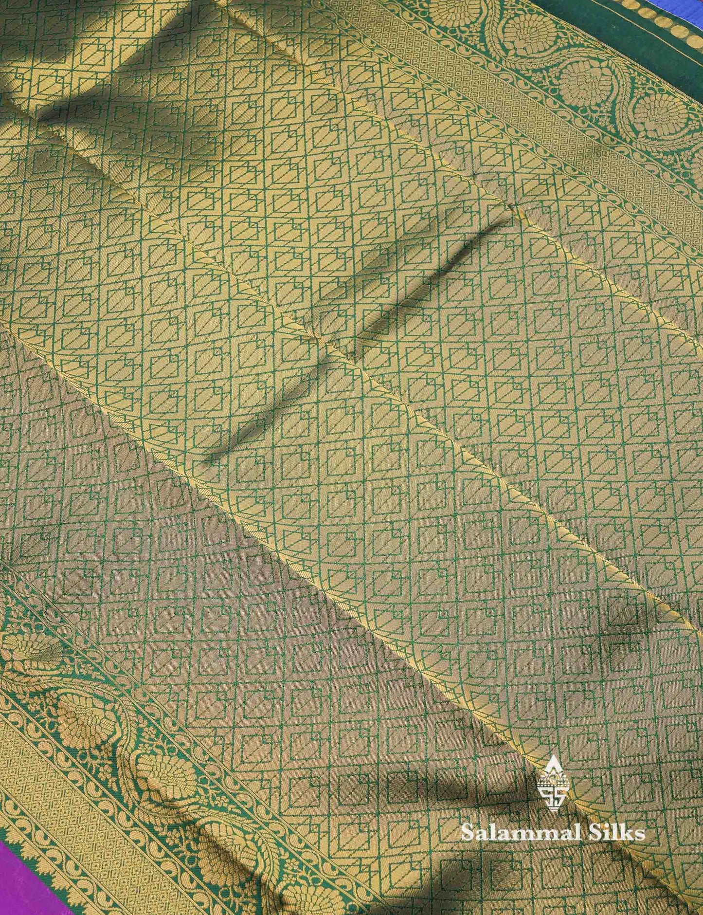 Beautiful Lavender Ikkat And Buttas Semi Silk Fancy Saree With Violet Blouse