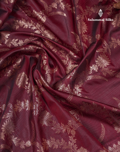 Beautiful Peacock Green Semi Banaras Saree With Fancy Border