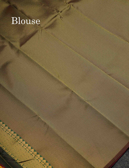 Beautiful Lavender Ikkat And Buttas Semi Silk Fancy Saree With Violet Blouse