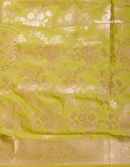 Beautiful Dark Maroon Semi Banaras Saree With Fancy Border