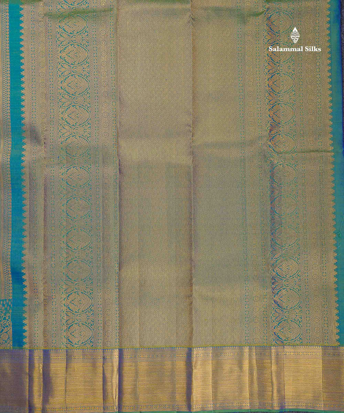 Bridal Pure Kanjivaram Silk Saree - Dual Tone Olive Green Colour Body With Traditional Border
