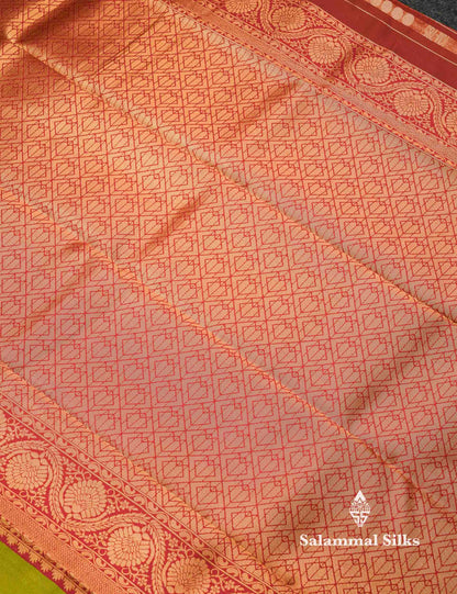Beautiful Lavender Ikkat And Buttas Semi Silk Fancy Saree With Violet Blouse