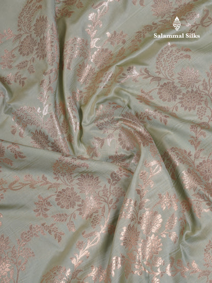 Beautiful Dark Maroon Semi Banaras Saree With Fancy Border