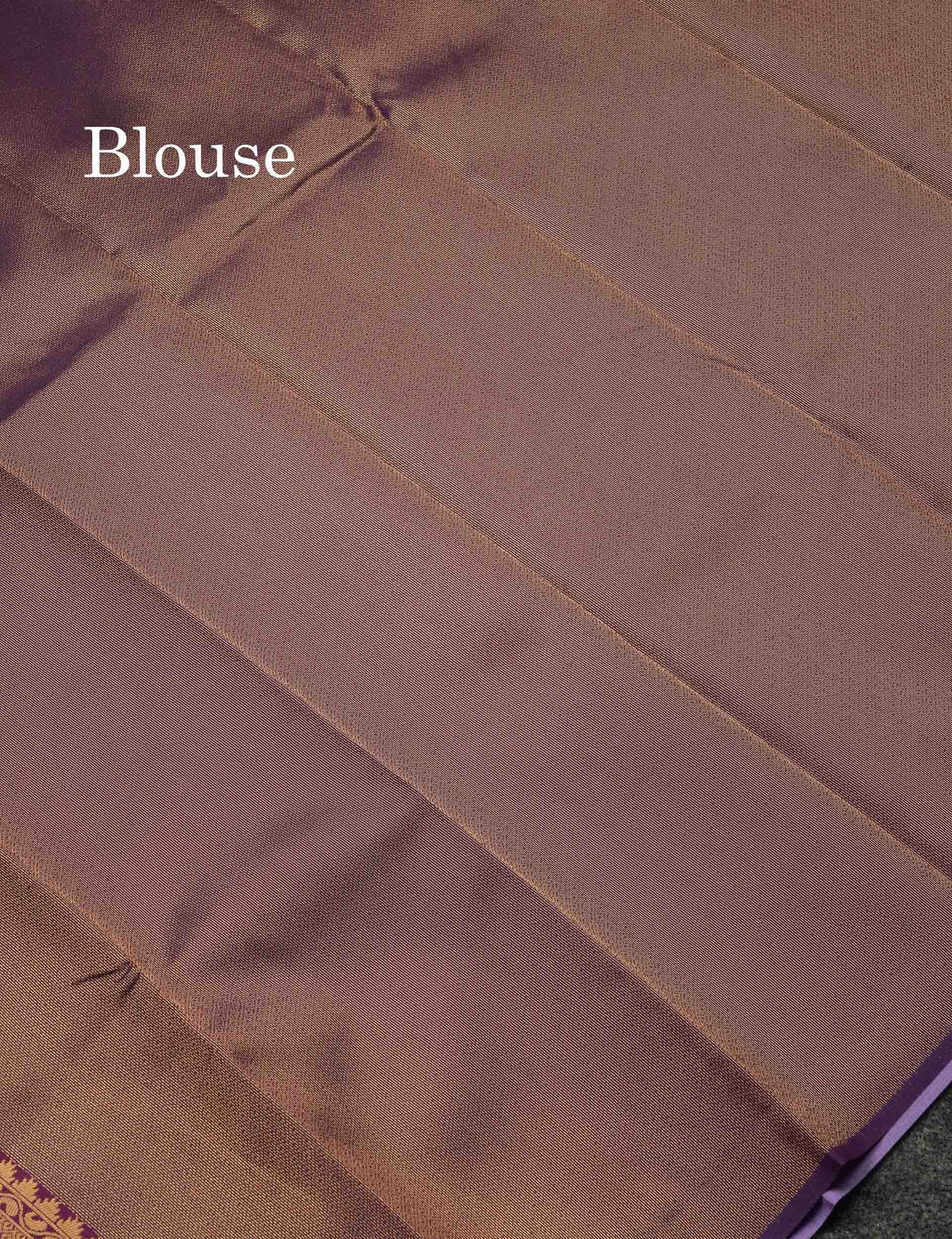 Beautiful Lavender Ikkat And Buttas Semi Silk Fancy Saree With Violet Blouse
