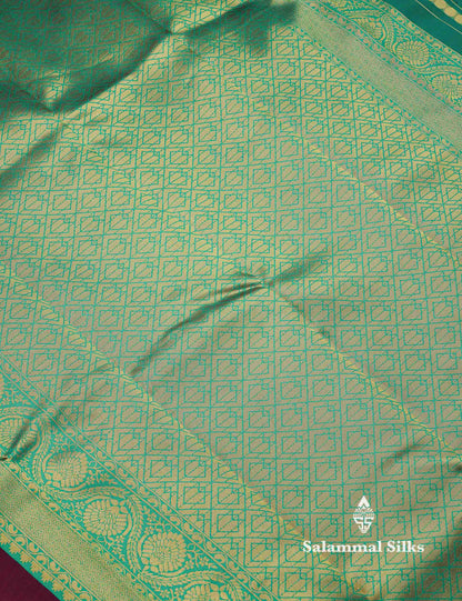 Beautiful Lavender Ikkat And Buttas Semi Silk Fancy Saree With Violet Blouse
