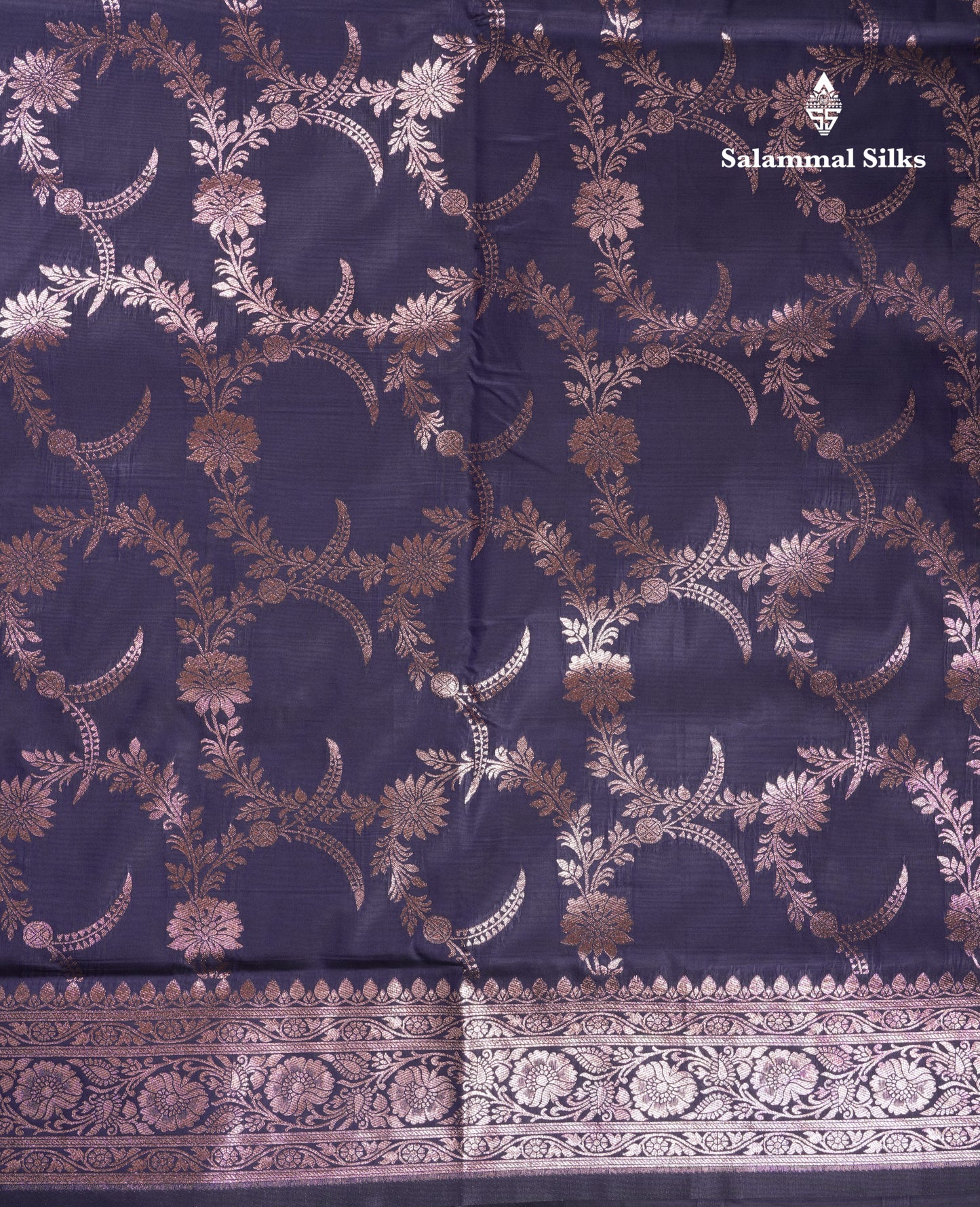 Beautiful Peacock Green Semi Banaras Saree With Fancy Border