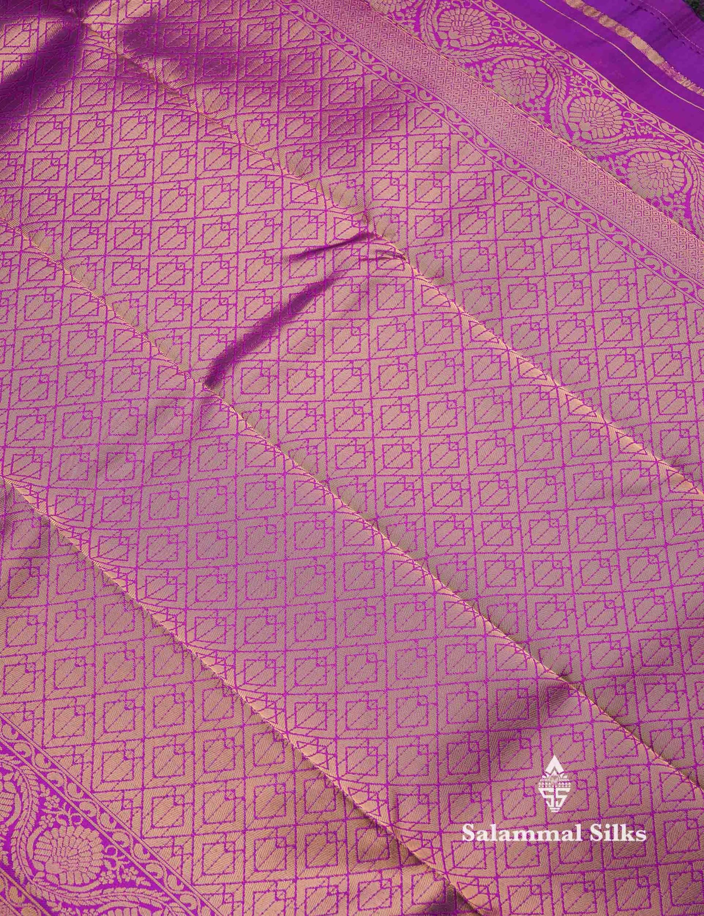 Beautiful Lavender Ikkat And Buttas Semi Silk Fancy Saree With Violet Blouse