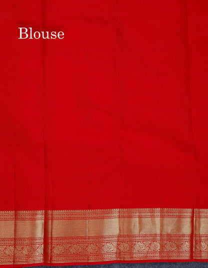 Vanasingaram Bridal Pure Kanjivaram Silk Saree - Redish Maroon Colour Body With Traditional Border