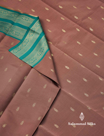 Beautiful Rexona Green Small Semi Silk Fancy Saree With Traditional Bottle Green Border