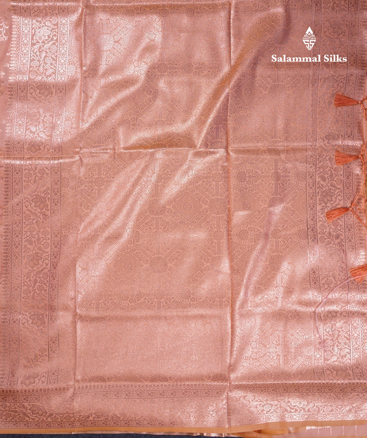 Beautiful Dark Maroon Semi Banaras Saree With Fancy Border