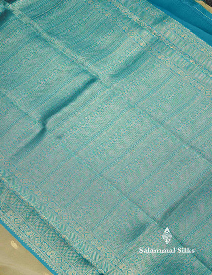 Beautiful Rexona Green Small Semi Silk Fancy Saree With Traditional Bottle Green Border