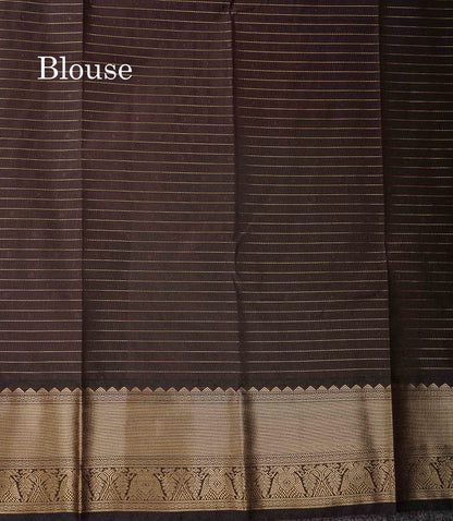 Semi Silk Saree - Mango Yellow Butta With Small Checks Along With Contrast Dark Brown Iruthala Pakshi Traditional Border